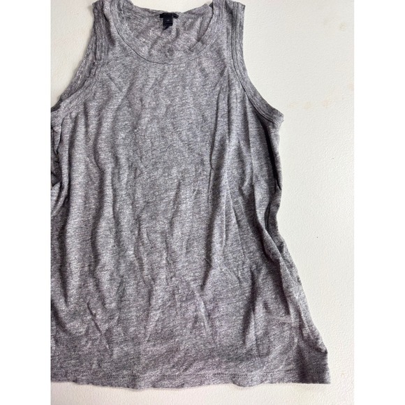 J. Crew Factory Gray Knot Front Cotton Tank Top Sleeveless Tie Tee - Women's XS - Picture 3 of 14